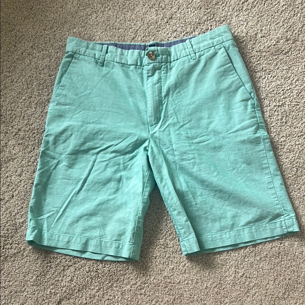 izod Mint Green Flat Front Shorts Classic Cotton Style
